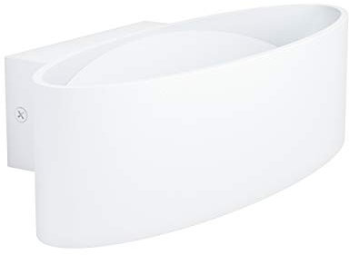 EGLO LED Wandlampe Maccacari, 1 flammige Wandleuchte, Minimalismus, Wandstrahler innen aus Aluminium, Stahl und Kunststoff, Wohnzimmerlampe, Flurlampe in Weiß, Transparent