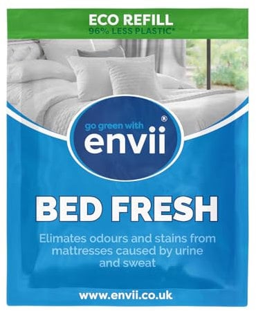 Envii Bed Fresh – Detergente Enzimatico Pulisci Materassi, Elimina l’Odore e le Macchie di Urina (80ml Ricaria)