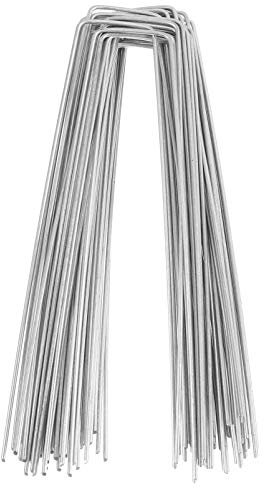 BESPORTBLE Rasenstifte Unkrautbrenner 100Pcs U F?rmigen Garten Heringe Boden Abdeckung Pins Rasen Boden Spikes Heavy Duty für Barriere Stoff Garten Sicherung Netting Stakes Rasenbefestigung