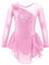 inlzdz Body da Pattinaggio Artistico Bambina Abito con Manica Lunga in Paillettes Vestito da Danza Classica Tuta da Ginnastica Leotards Danza Ballo Balletto Dancewear A Rosa 10 Anni