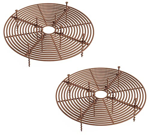 Modixun Lot de 2 grilles pour Pot de Fleurs, Cache-Pot de Fleurs, avec piquets Profonds, pour Chiens, Chats - 30 cm de diamètre