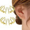 Shiny Crystal Earrings, Claw Earring Wrap Cuff Studs, CZ Cuff Stud Earrings for Women & Girls