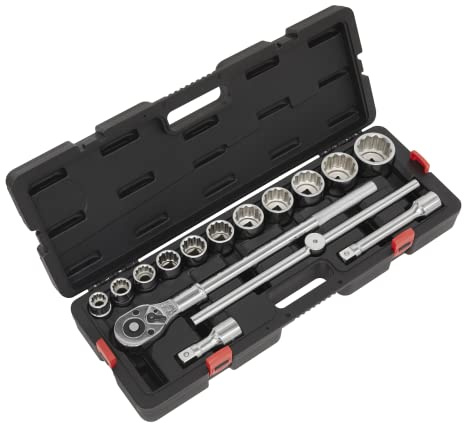Sealey 3/4 Sq Drive 12-Point WallDrive® Socket Set - Metric, 15pc AK2583