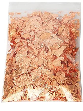 AILIFE 3 g Imitation Gold Splitter Kupferfolie Pailletten Glitters Craft Leaf Flake Sheets Bulk Foil Papier zum Vergolden von DIY Nail Art Decor