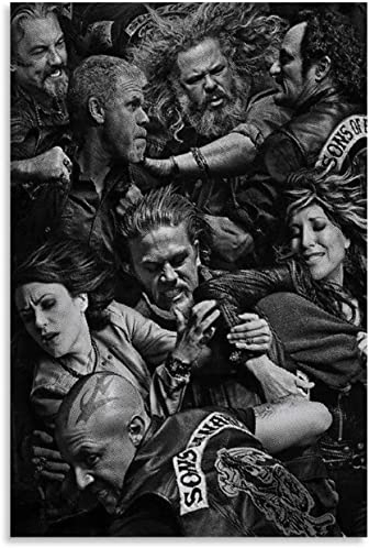 LBMED GemäLde Auf Leinwand Sons of Anarchy Leinwand-Kunstposter für Veranda-Dekor Wandkunst Malerei Poster Druckt Bilder 23.6x35.4(60x90cm) Kein Rahmen