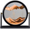 Peinture de Sable Qui coule, Image d'art de Sable en Mouvement Verre Rond 3D Paysage de Sable de la mer Profonde en Mouvement Cadre en sablier - Décoration d'intérieur - Cadeau