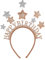 WLLHYF Glitzer Stern Stirnband Party Haar Stirnbänder Valentinstag Haarbänder für Prinzessin Glitzer Band Zubehör für Frauen Kinder Erwachsene Urlaub Festival Geburtstagsfeier (Geburtstagsstern)