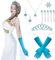 HOWAF ELSA Kostüm Damen Mädchen, Prinzessin Krone ELSA Krone ELSA Handschuhe Schneeflocken Haarschmuck Haarspangen Schneeflocken Ohrringe Kette Prinzessin Kostüm Frozen Kostüm für Fasching Karneval