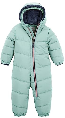 first instinct by killtec FIOW 32 MNS ONPC Overall/Schneeanzug in Daunenoptik mit Kapuze, stahlmint, 98-104