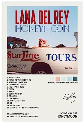 NILK Honeymoon Music Album Cover Signed Limited Poster Leinwand Poster Schlafzimmer Dekor Sport Landschaft Büro Zimmer Dekoration Geschenk Unframe:16x24inch(40x60cm)
