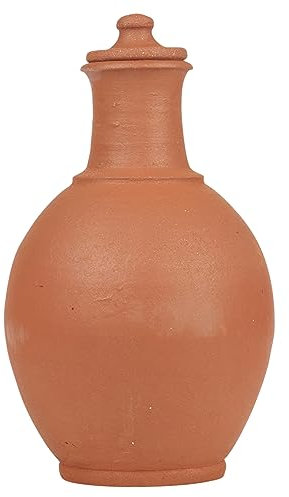 Handmade Decorative Natural Terracotta Ancient Roman Style Small or Large Juge Jar Vase with Handle and Spout Pot Decor (Small)
