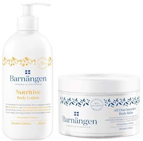 Barnängen Body Lotion Nutritive, 400 ml, mit Cold Cream & Barnängen Body Balm All Over Intensive, 200 ml, für trocken bis sehr trockene Haut, Vegane Formel, Dermatologisch getestet