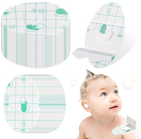 Cache Oreille Piscine Enfant 100pcs Protège Oreilles Transparents Ultra Fins Étanche Efficace Protection Oreille 6.8×4.4cm Protège Oreilles Jetables Etanches Sûr pour La Natation la Douche Surf