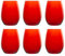 Pasabahce Amber Set 6 Bicchieri in Vetro Rosso, 35cl