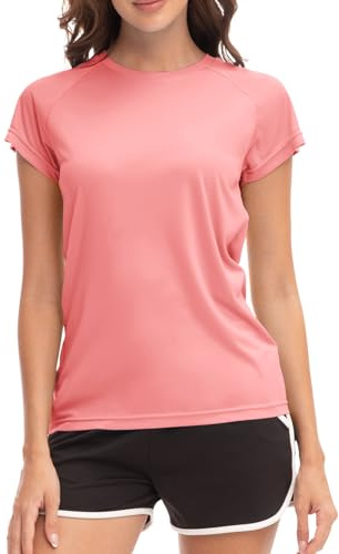 MEETWEE Femme Surf Shirt Rash Guard UV Shirts Natation Tankini UPF 50+ Manches Courtes Maillot de Bain