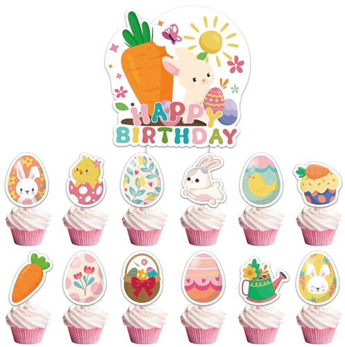 Tortendeko 49 Stück Kuchen Deko Cake Topper Cupcake Topper für Kinder, Mädchen, Jungen Geburtstagskuchendekoration