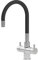 Rubinetto da cucina Sottofinestra con canna snodabile Shurity Snake 3 vie 3/8” (Cromo/Nero)