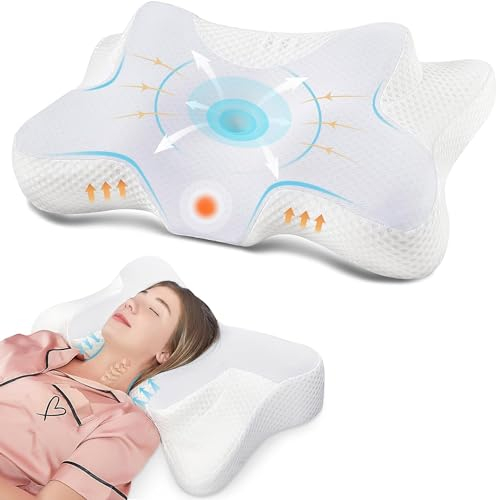 DONAMA Nackenkissen Kopfkissen Memory Foam Kissen,Schlafkissen für Seiten Rücken & Bauchschläfer