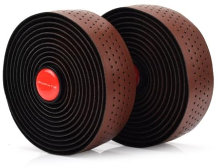 HOUSON bicycle handlebar tape, EVA + PU mountain bike handlebar tape, road bike handlebar tape, handlebar tape, non-slip and shock-absorbing for bicycles Brown