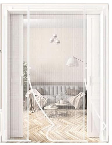 Tenda a rullo protezione insetti per tenda antimosche magnetica 100 x 250 cm, zanzariera, contro mosche, zanzara, bianco