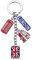 PACKOVE UK Flag Metal Keychain London Souvenir Keychains Union Jack Keyring British Christmas for Car Keyring Bag Phone Charms