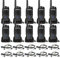 Retevis RT668H Walkie-Talkie con Schermo, Ricetrasmittenti Ricaricabili 1200mAh, Base di Ricarica Type-C, Compatto, VOX, Walkie Talkie Professionale con Auricolare per Negozio, Ristorante(10 Pz,Nero)