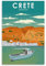 Vintage-Poster, Reiseposter, Kreta, Griechenland, 20 x 30 cm