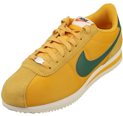 NIKE Cortez Womens Fashion Trainers in Yellow Green - 6 UK