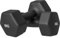 SPORTNOW Set 2 Manubri Esagonali da 2x8 kg in Metallo e Plastica, 2 Manubri Pesi con Impugnatura Antiscivolo, 24x11x11 cm, Nero
