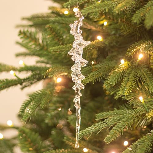 6 Stuck Christbaumschmuck transparent eiszapfen Anhänger - Acryl eiszapfen deko weihnachtenbaum Anhänger Weihnachtsbaum Deko, Weihnachtsschmuck Weihnachtsdeko