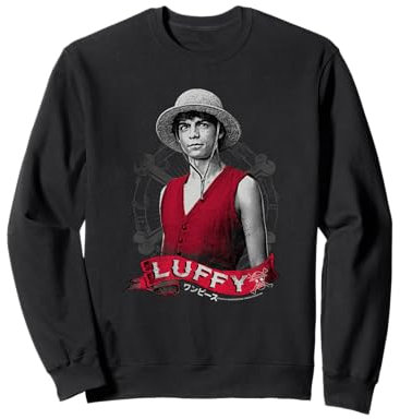 One Piece Monkey D Luffy Live Action Chapeau de paille Pirate Sweatshirt
