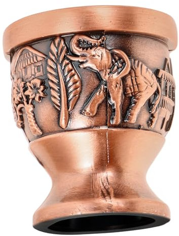 MAGICLULU Calice Da Vino A Stelo Corto in Stile Bronzo Antico Tazza Da Tè in Colorato Per Uso Decorativo E Funzionale