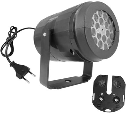 HOMSFOU Led Schneeflocken Projektionslampe Nachtlicht Weiß Drehbar Langlebig Sanftes Licht Weihnachtsdeko Innen