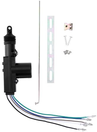 Kofferraumschloss 2/5-Draht-Universal-Auto-Elektro-Fernbedienungs-Zentralverriegelungsantrieb Automatisches 12V Hochleistungs-Verriegelungssystem Einzelpistolen-Typ-Kit Türschloss Heckklappe(5 Wire)