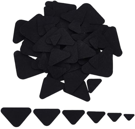 FINGERINSPIRE 240 Stück Filznasen 6 Größen Schwarze Filznasen Dreieckige Filznasen Sicherheitsfilznasen Zum Basteln Teddybären Plüschtiere Zubehör