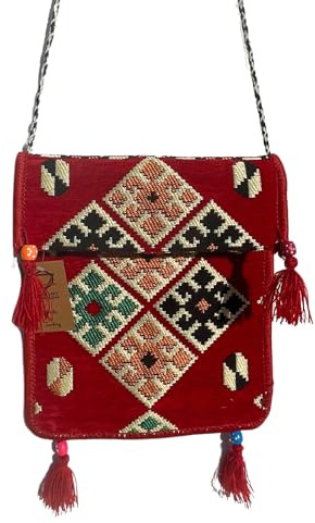 Kilim Messenger Festival Bag Red Kilim Messenger Festival Bag