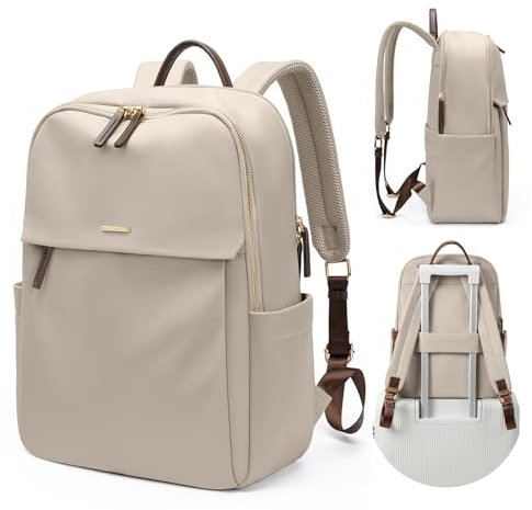 GOLF SUPAGS Frauen Rucksack Casual Daypack für Arbeit Reisen Hochschulen Rucksack Geldbörse Fits 14 Zoll Notebook(Aprikose)