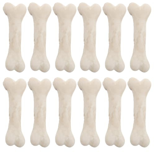VICASKY 20 Stück Gefälschte Knochen Groß DIY-Dekorationen Mit Löchern Mini Hundeknochen Modell Simulatives Skelett Spukhaus Ornamente fur Mini-Spielzeuge Tischdekoration
