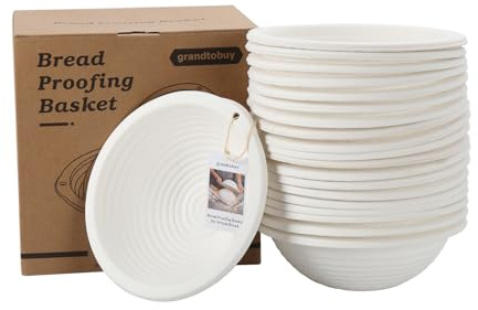 20-Pack 10 Round Pulp Proofing Basket with 100 Liner for Sourdough Bread