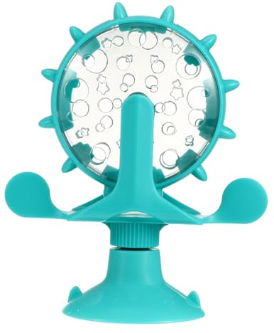 VANZACK Pet Cat Puppy Feeding Interactive Rotating Windmill Slow Food Dispenser Engaging Food Leakage Fun for Cats and Dogs for Slow Feeding and Playtime