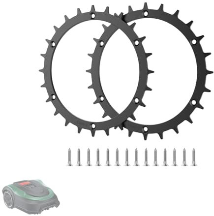 Ersatz-Rasenmäher-Räder für Bosch Indego XS 300, M700, S 500, M+ 700, S+ 500 Rasenmäher, 170 mm Spike-Trimmerteil, 2 Spikes, 12 Nägel