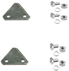 SWS Forst GmbH Satz 2 Klingen und 4 Schrauben Ersatzmesser für BRILL Rasenmäher ersetzt Herstellernummer: 2307, ER00020000, 2300.15