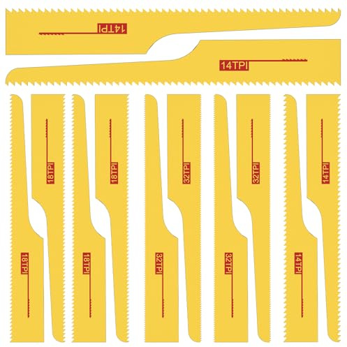 12 Stück Säbelsägeblätter Bi-Metall M42 Sägeblatt Set 93,4mm 14T 18T 32T Sägeblätter Säbelsäge Säbelsägeblatt für Pneumatische Elektrische Säbelsägen