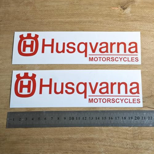 Zorkee Aufkleber geeignet für Husqvarna Rot, 2 Stück