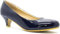 Ladies Kitten Heel Court Dress Shoes Comfort Round Toe Low Heel Elegant Pumps for Work, Weddings Evening Events & Parties (Navy Patent, UK Footwear Size System, Adult, Women, Numeric, Medium, 6)