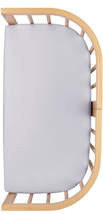 Spannbetttuch für Waldin Beistellbett 7in1, Bettwäsche für Kinderbetten, Pflegeleichte, Superweiche, Strapazierfähige Baumwolle, Grau