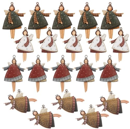 ﻿20 Stück Christbaumschmuck, Weihnachtsbaum Deko,Weihnachtsengel Anhänger,Weihnachtsanhänger für Baumdekoration,Ideal Für Weihnachtsbaum Dekoration, Geschenkverpackung Und Wohnaccessoires