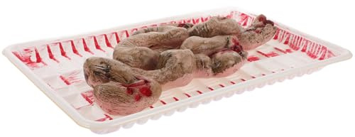 FOYTOKI Boîte à Déjeuner Halloween Faux Intestin Sectionné Réaliste, Accessoires D'organe Sanglant pour Farces Effrayantes et Décorations d'horreur