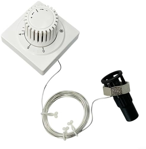 Thermostatkopf mit Fernbedienung Kapillarrohr 2000 mm, präzise Temperaturregelung für M30x1.5 Heizkörperventile, ideales Zubehör für Senioren und Menschen mit Behinderung, weiß(5 meters)