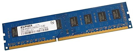 2 GB RAM PC escritorio Elpida ebj21ue8bdf0-ae-f DIMM DDR3 PC3 – 8500u 1066 mhz 2Rx8 CL7